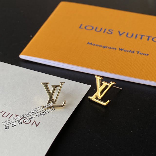 Louis Vuitton新款飾品 路易威登字母耳釘 LV簡約字母金色銀色耳環  zglv2134